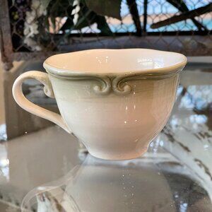 Lenox Colore Verde Cream & Sage Stoneware Teacup